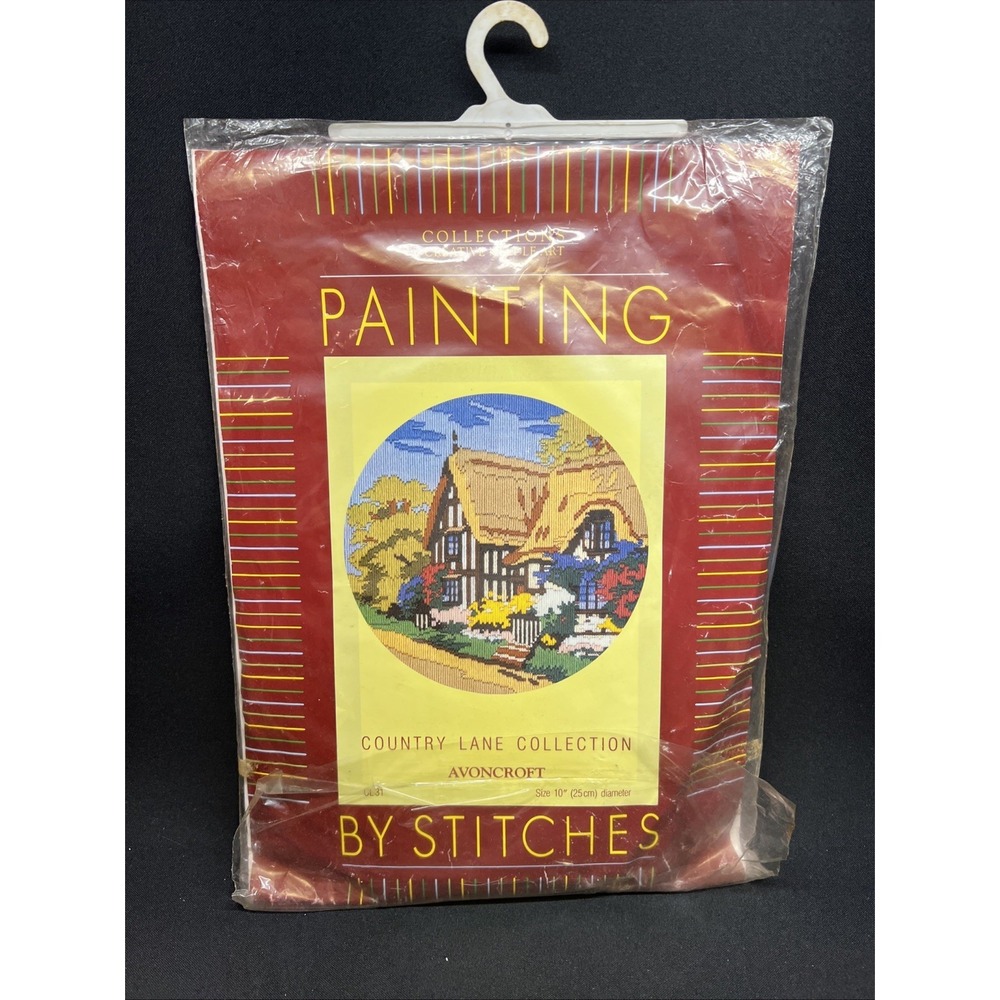 VTG AVONCROFT Needle Craft Painting By Stitches Country Lane Collection Kit New